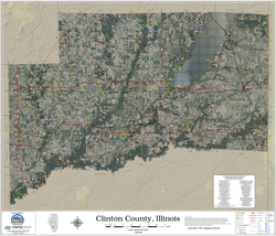 Clinton County Illinois 2027 Aerial Wall Map