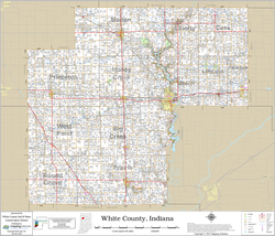 White County Indiana 2025 Wall Map