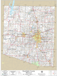 Randolph County Missouri 2026 Wall Map