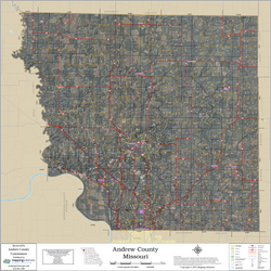 Andrew County Missouri 2025 Aerial Wall Map