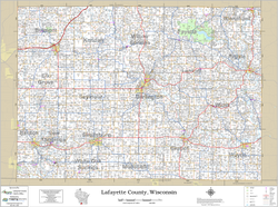 Lafayette County Wisconsin 2025 Wall Map