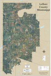 Leflore County Mississippi 2026 Aerial Wall Map
