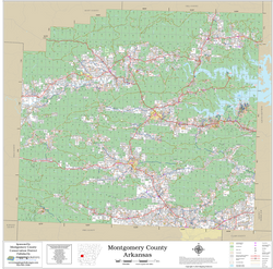 Montgomery County Arkansas 2026 Wall Map