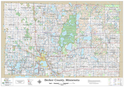 Becker County Minnesota 2027 Wall Map