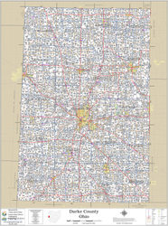 Darke County Ohio 2026 Wall Map