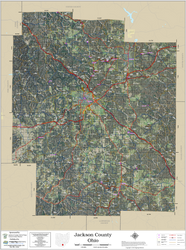 Jackson County Ohio 2026 Aerial Wall Map