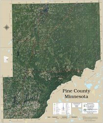 Pine County Minnesota 2026 Aerial Wall Map