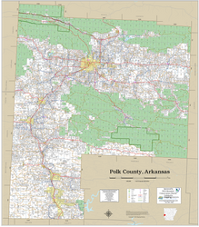 Polk County Arkansas 2026 Wall Map