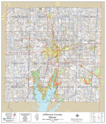 Jefferson County Illinois 2026 Wall Map