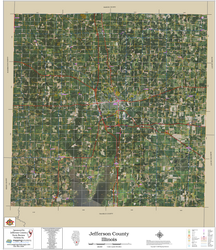 Jefferson County Illinois 2026 Aerial Wall Map