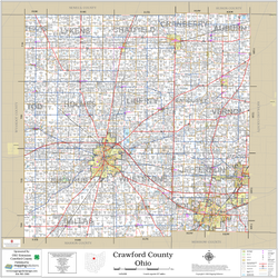 Crawford County Ohio 2026 Wall Map