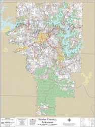 Baxter County Arkansas 2026 Wall Map