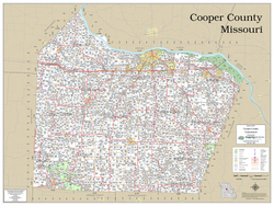 Cooper County Missouri 2026 Wall Map