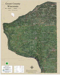 Grant County Wisconsin 2026 Aerial Wall Map