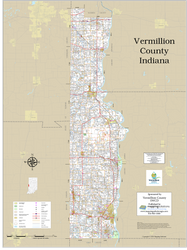 Vermillion County Indiana 2026 Wall Map