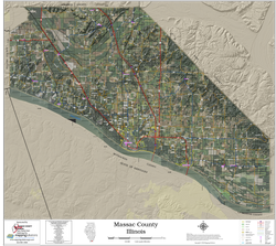 Massac County Illinois 2026 Aerial Wall Map