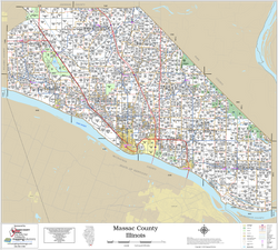 Massac County Illinois 2026 Wall Map