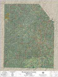 Washington County Missouri 2026 Aerial Wall Map