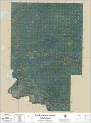 Dickinson County Michigan 2027 Aerial Wall Map