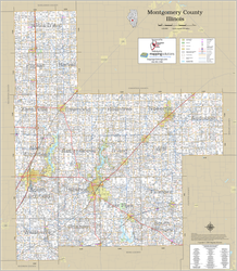 Montgomery County Illinois 2027 Wall Map