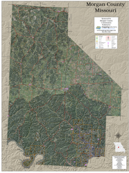 Morgan County Missouri 2026 Aerial Wall Map