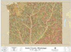 Amite County Mississippi 2026 Soils Wall Map