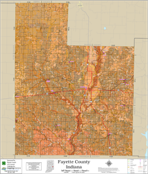 Fayette County Indiana 2026 Soils Wall Map