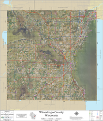 Winnebago County Wisconsin 2026 Aerial Wall Map