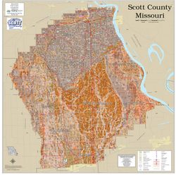 Scott County Missouri 2026 Soils Wall Map
