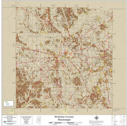 Neshoba County Mississippi 2026 Soils Wall Map