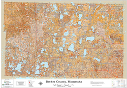 Becker County Minnesota 2027 Soils Wall Map