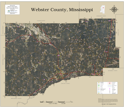 Webster County Mississippi 2026 Aerial Wall Map