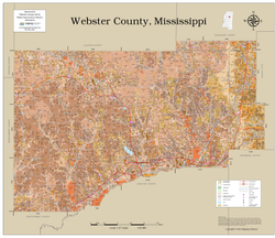 Webster County Mississippi 2026 Soils Wall Map