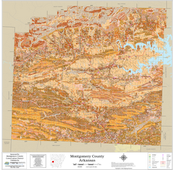 Montgomery County Arkansas 2026 Soils Wall Map