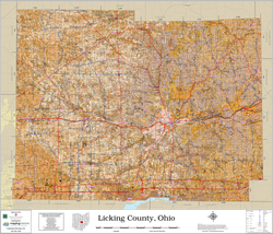 Licking County Ohio 2026 Soils Wall Map