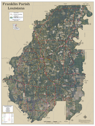 Franklin Parish Louisiana 2026 Aerial Wall Map