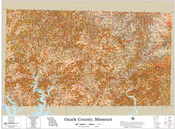 Ozark County Missouri 2026 Soils Wall Map