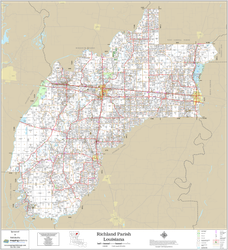 Richland Parish Louisiana 2026 Wall Map