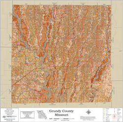 Grundy County Missouri 2026 Soils Wall Map