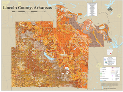 Lincoln County Arkansas 2026 Soils Wall Map