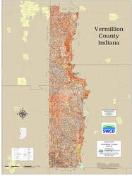 Vermillion County Indiana 2026 Soils Wall Map