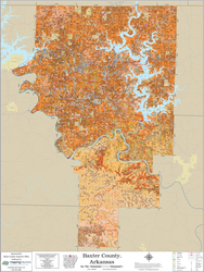 Baxter County Arkansas 2026 Soils Wall Map