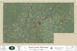 Rusk County Wisconsin 2026 Aerial Wall Map