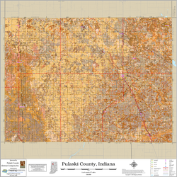 Pulaski County Indiana 2026 Soils Wall Map