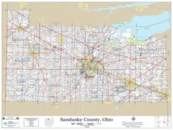Sandusky County Ohio 2026 Wall Map