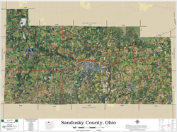 Sandusky County Ohio 2026 Aerial Wall Map