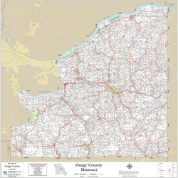 Osage County Missouri 2026 Wall Map