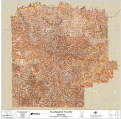 Washington County Indiana 2026 Soils Wall Map