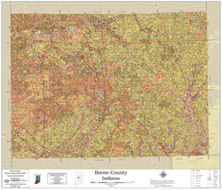 Boone County Indiana 2025 Soils Wall Map
