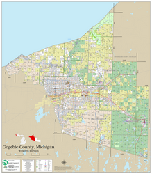 Gogebic County Michigan 2025 Wall Map